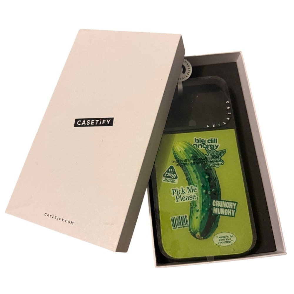 Casetify Funny Cucumber Pickle iPhone 17 Pro Case NIB